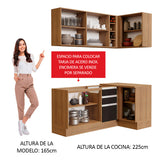 Combo completo de Cocina Esquinera Madesa Glamy 269cm MN 01