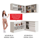 Combo completo de Cocina Esquinera 329cm Glamy Madesa 02 Blanco