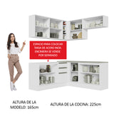 Combo completo de Cocina Esquinera 349cm Glamy Madesa 03