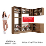 Combo completo de Cocina Esquinera 399cm Glamy Madesa 02 Marrón