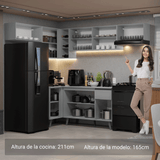 Combo completo de Cocina Esquinera 405cm Gris Nice Madesa 02