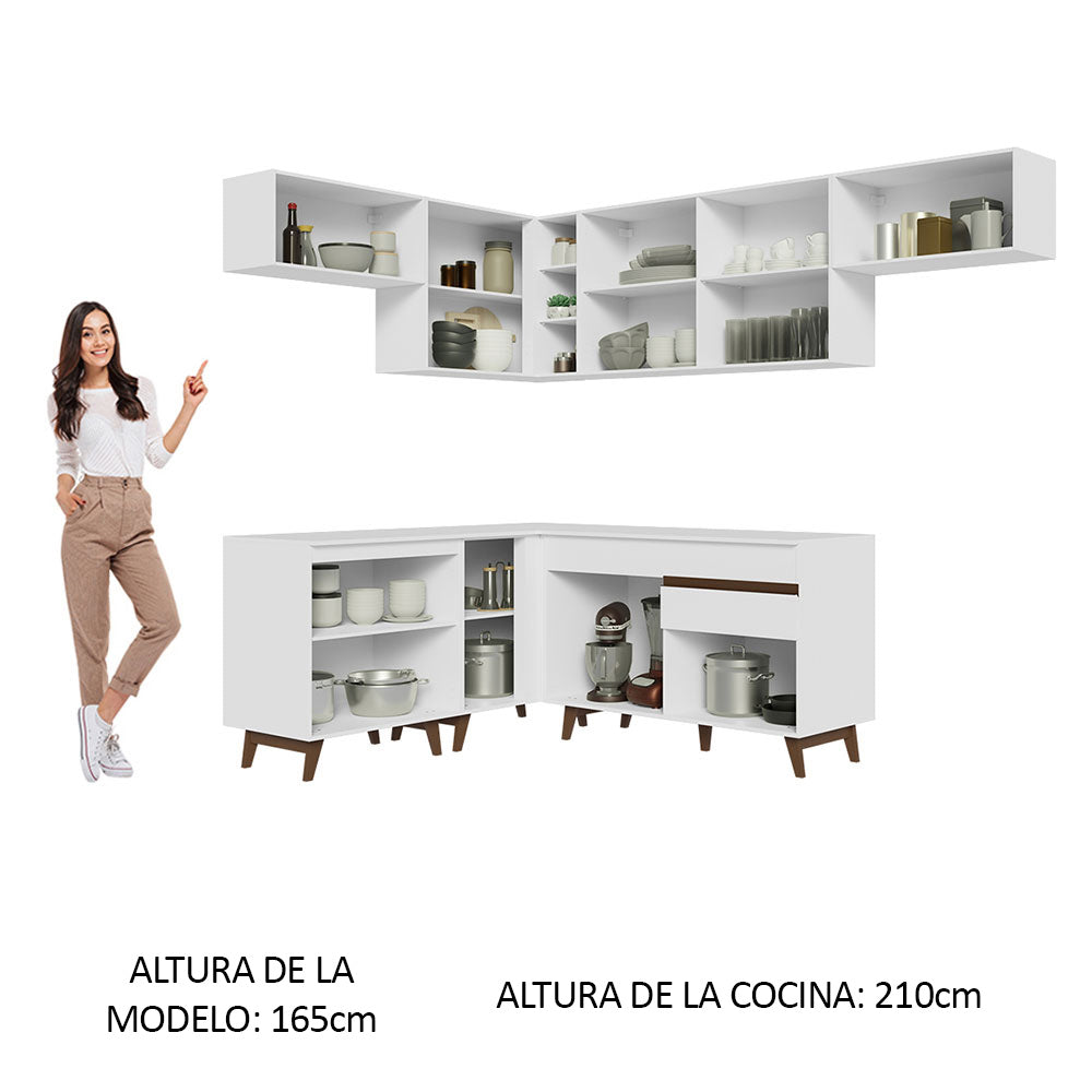 Combo completo de Cocina Esquinera Madesa Reims 402cm BB 03