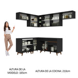 Combo completo de Cocina Esquinera 402 cm Reims Negro 03
