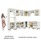 Combo completo de Cocina Esquinera 462cm Reims Blanco 01
