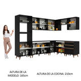 Combo completo de Cocina Esquinera Madesa Reims 462cm NN