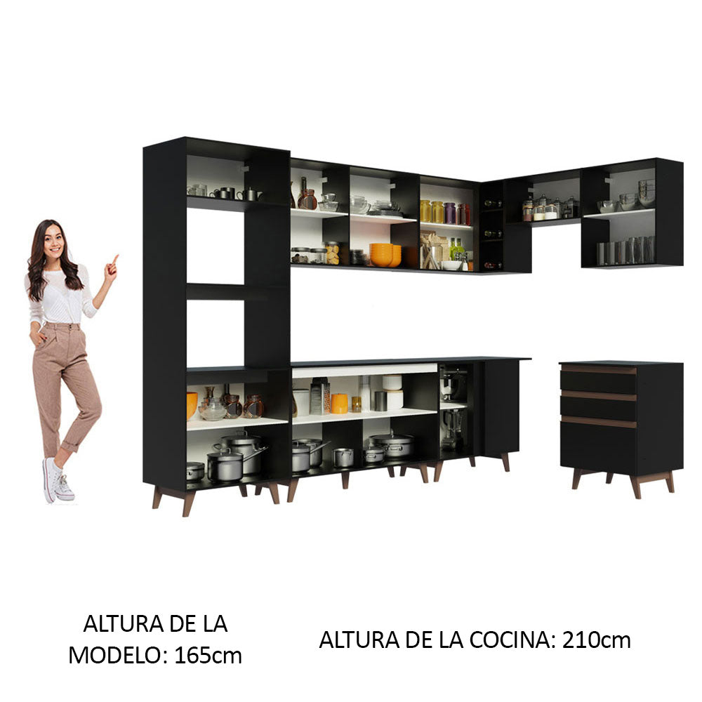 Combo completo de Cocina Esquinera Madesa Reims 462cm NN 02