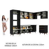 Combo completo de Cocina Esquinera Madesa Reims 462cm NN 02