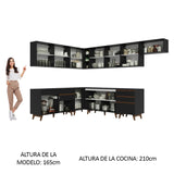Combo completo de Cocina Esquinera Madesa Reims 512cm NN 01