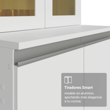 Combo completo de Cocina Esquinero 100% MDF 447 cm Blanco Smart Madesa 02