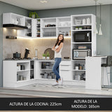Combo Completo de Cocina Esquinera 489 cm Blanco Stella Madesa