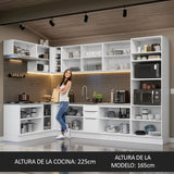 Combo Completo de Cocina Esquinera 499 cm Blanco Stella Madesa 01