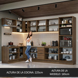 Combo Completo de Cocina Esquinera 499 cm Marrón Stella Madesa 01