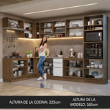 Combo Completo de Cocina Esquinera 499 cm Marrón/Blanco Stella Madesa 02