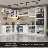 Combo Completo de Cocina Esquinera 499 cm Blanco Stella Madesa 03