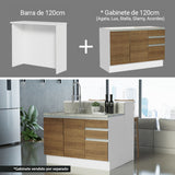 Isla de Cocina con Tapa bajo mesada Madesa Glamy 120cm BM