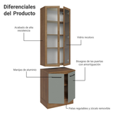 Kit Bajo Mesada con Cristalero Madesa Agata 70cm MG 01