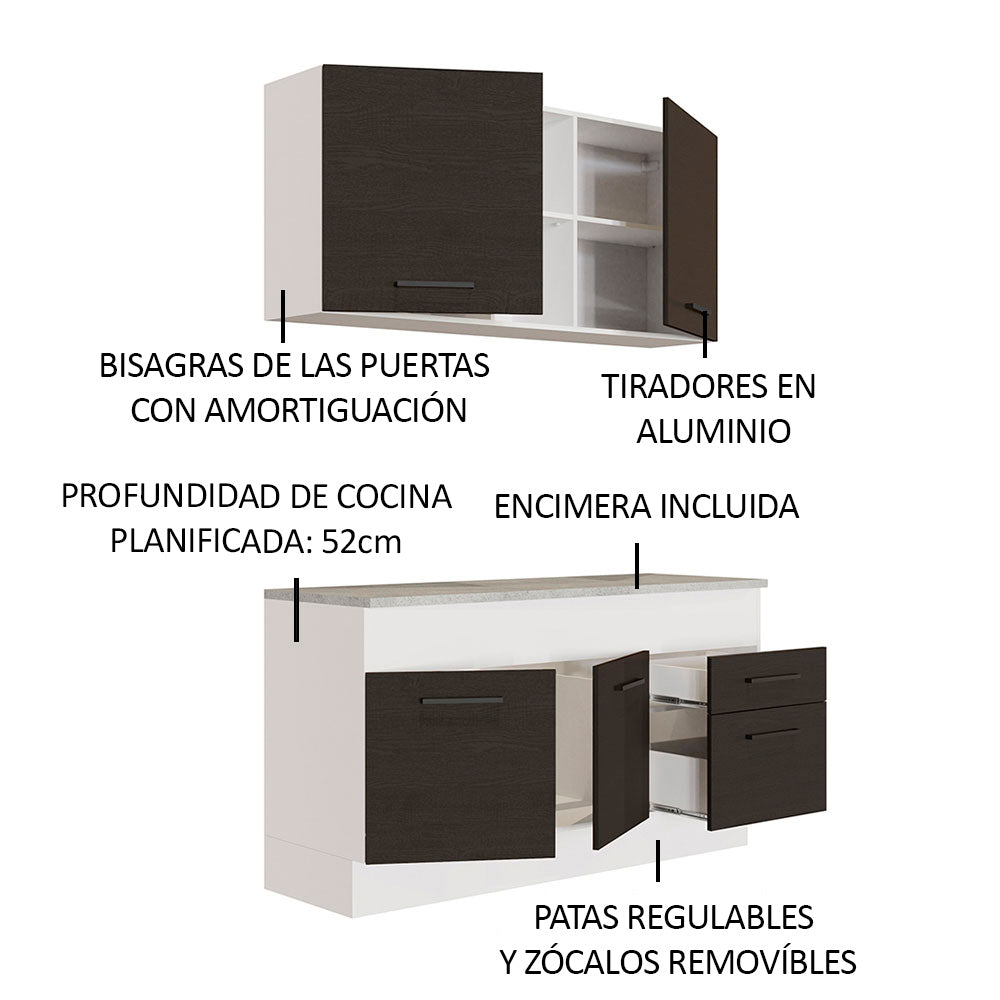 Combo de Cocina Madesa Agata 150cm BN 01