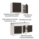Combo de Cocina Madesa Agata 150cm BN 01