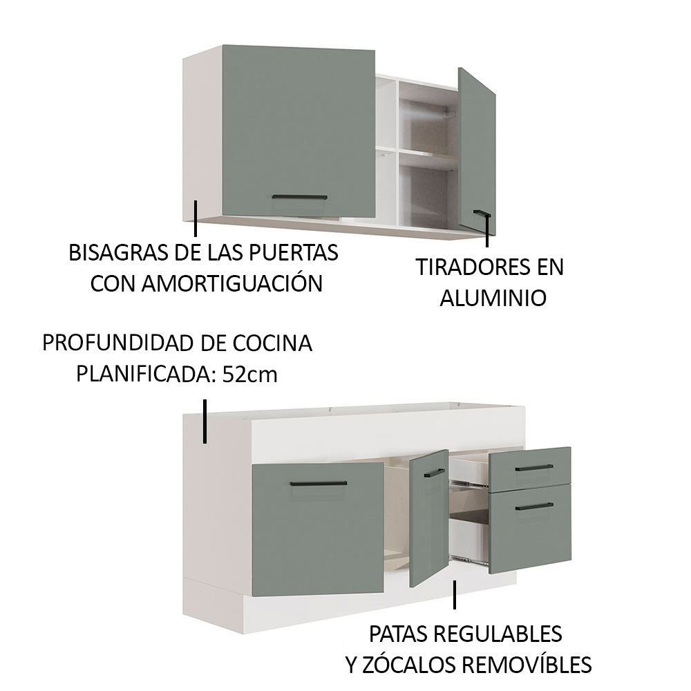 Combo de Cocina Madesa Agata 150cm BG 02