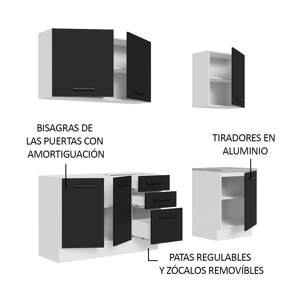 Combo de Cocina Madesa Agata 180cm BN 01