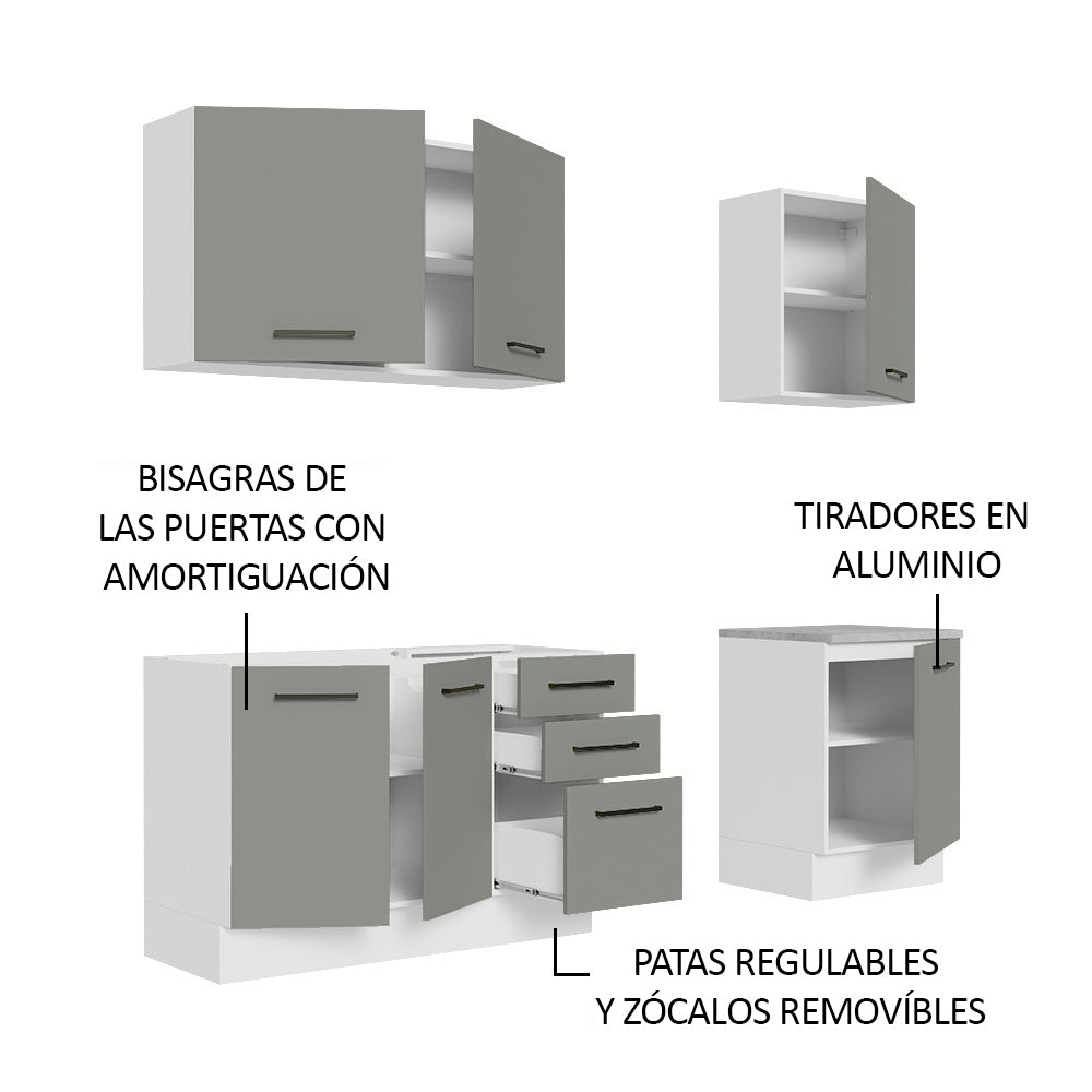 Combo de Cocina Madesa Agata 180cm BG 01