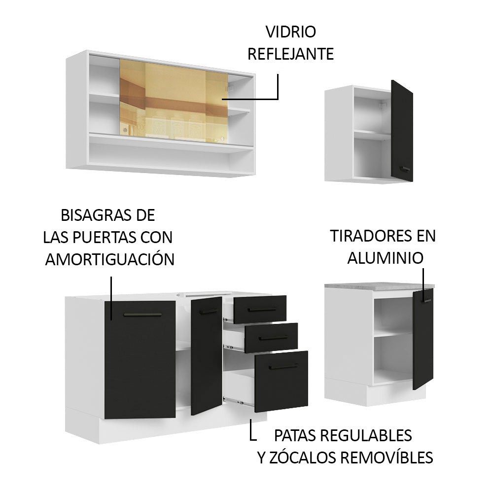 Combo de Cocina Madesa Agata 180cm BN 02