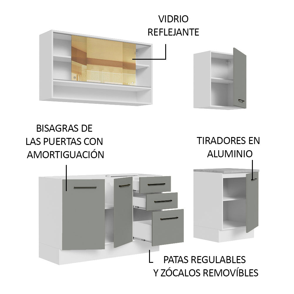 Combo de Cocina Madesa Agata 180cm BG 02