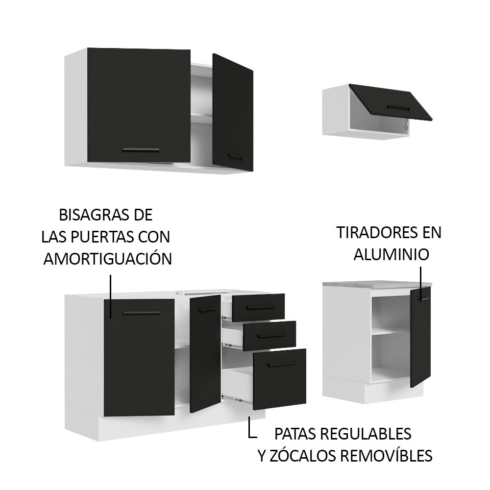 Combo de Cocina Madesa Agata 180cm BN 03