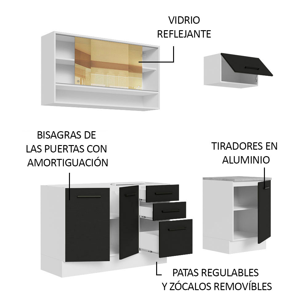 Combo de Cocina Madesa Agata 180cm BN 04