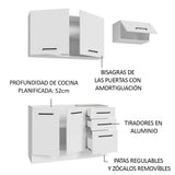 Combo de Cocina Compacta 180cm Agata Madesa 09 Blanco