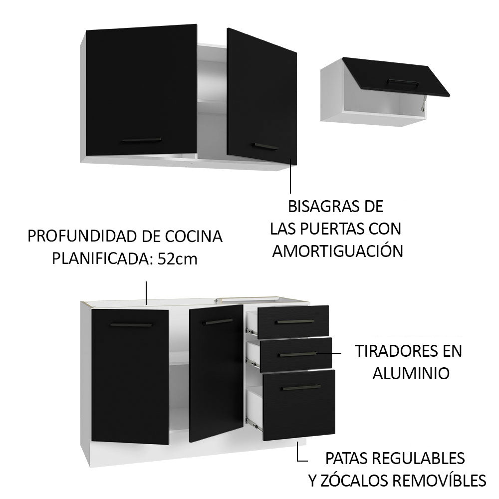 Combo de Cocina Madesa Agata 180cm BN 09