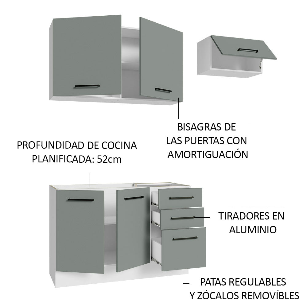 Combo de Cocina Madesa Agata 180cm BG 09