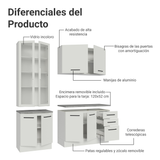 Combo de Cocina con Cristalero Madesa Agata BC 01