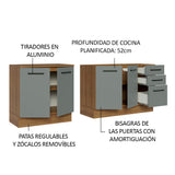 Kit Amario de Cocina 200cm Glamy Madesa MG