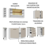 Combo completo de Cocina Madesa Agata 220cm BC 01