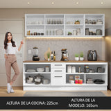 Combo completo de Cocina 240cm Blanco/Marrón 60cm de Profundidad Agata Madesa 02