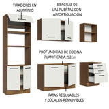 Combo completo de Cocina 250cm Marrón/Blanco Agata Madesa 01