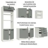Combo completo de Cocina Madesa Agata 250cm BG 01