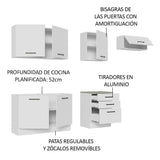 Combo completo de Cocina 260cm Blanco Agata Madesa 02
