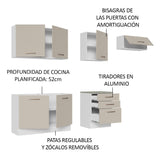 Combo completo de Cocina Madesa Agata 260cm BC 02