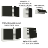 Combo completo de Cocina Madesa Agata 260cm BN 02