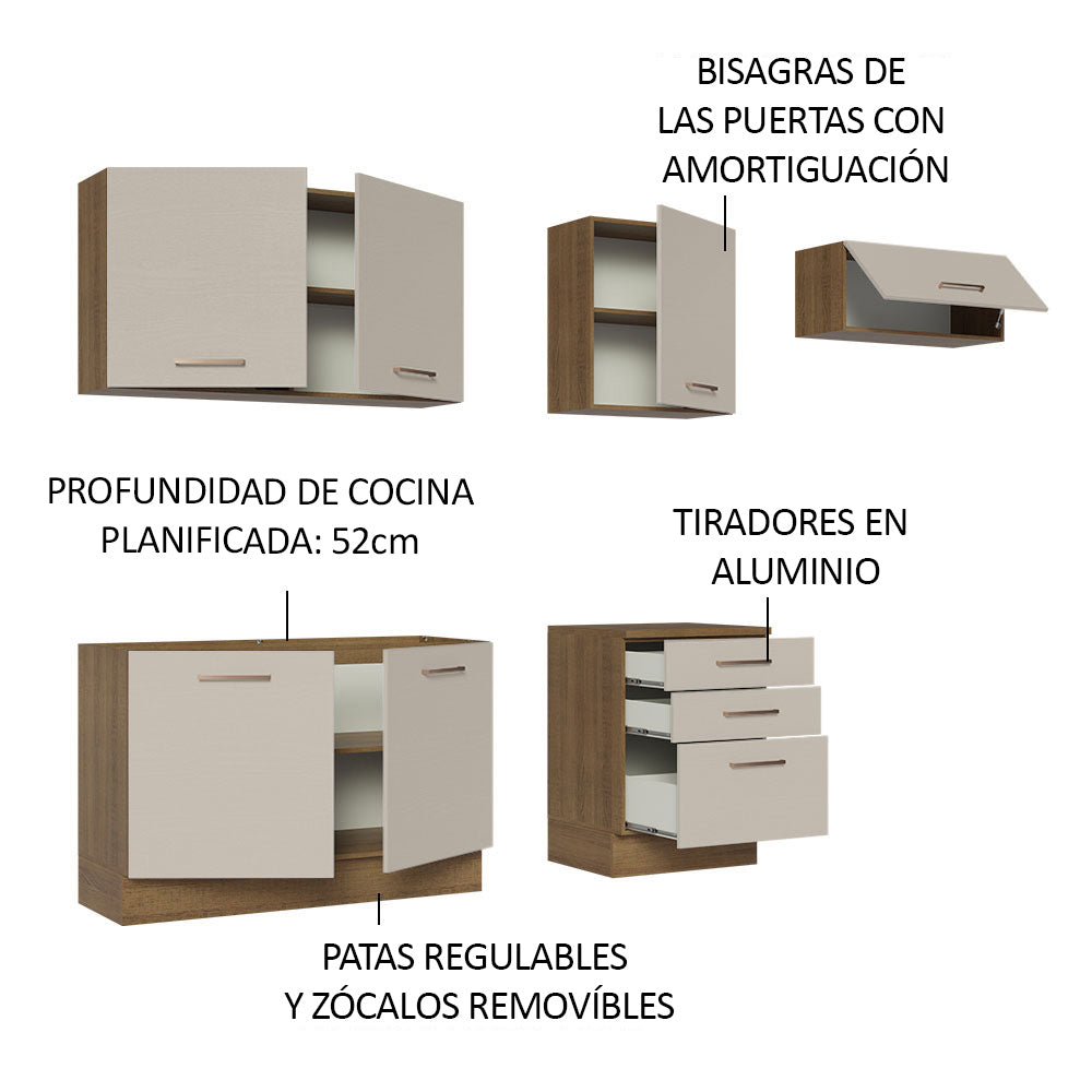 Combo completo de Cocina Madesa Agata 260cm MC 02