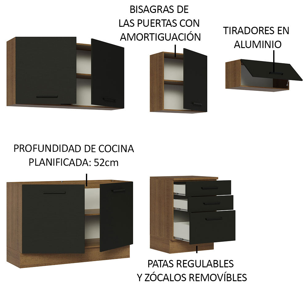 Combo completo de Cocina Madesa Agata 260cm MN 02