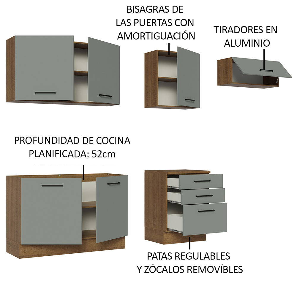 Combo completo de Cocina Madesa Agata 260cm MG 02