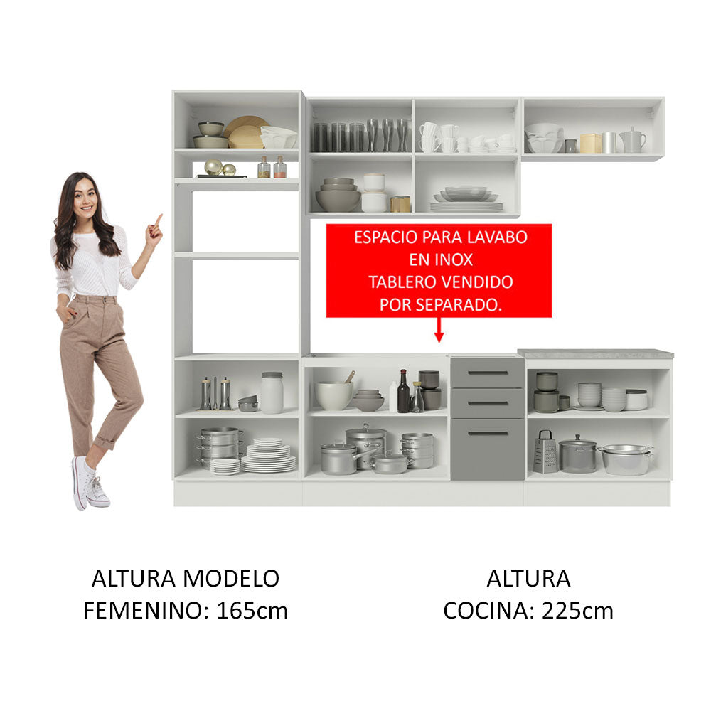 Combo completo de Cocina Madesa Agata 270cm BG 04