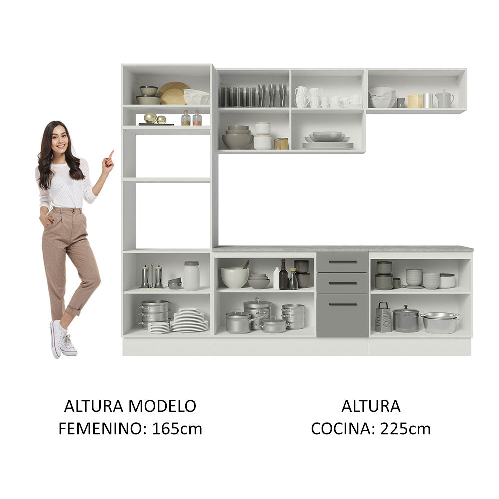 Combo completo de Cocina Madesa Agata 270cm BG 02