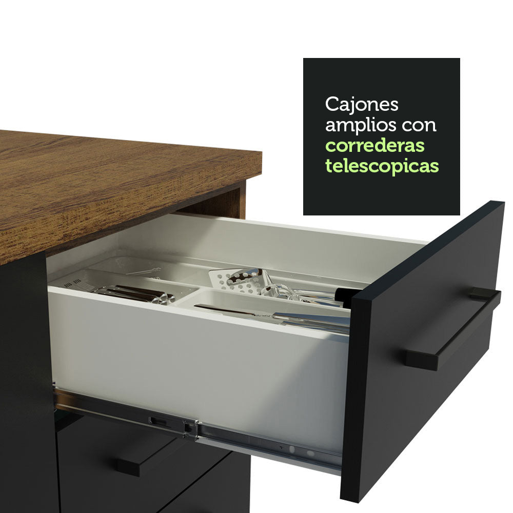 Combo de Cocina 270 cm Agata Marrón/Negro 03