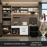 Combo completo de Cocina 270cm Marrón Blanco Agata Madesa 04