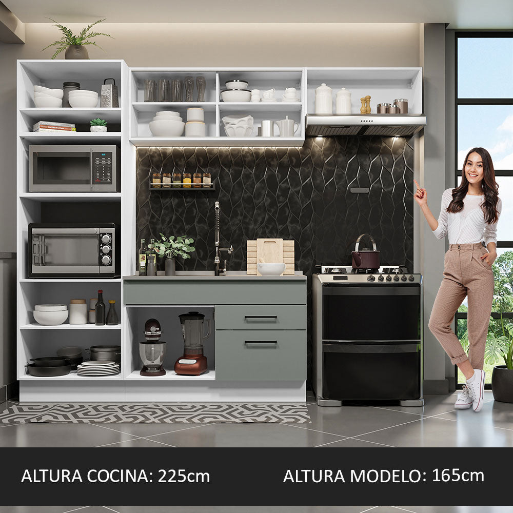 Combo completo de Cocina Madesa Agata 270cm BG 01