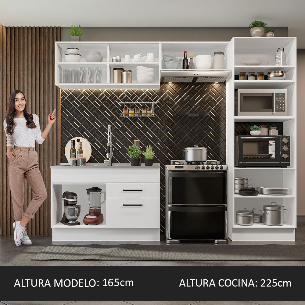 Combo completo de Cocina 270cm Agata Madesa 05 Blanco